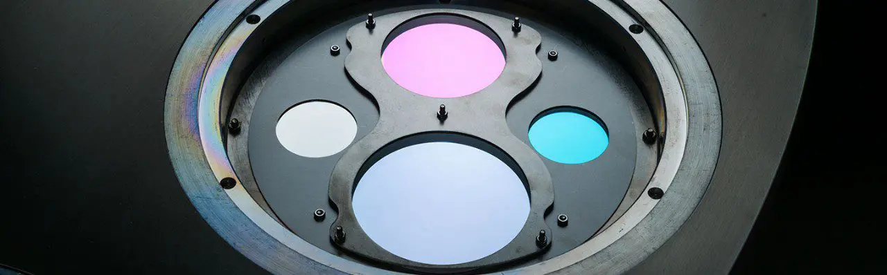 Circular device with colored filters.